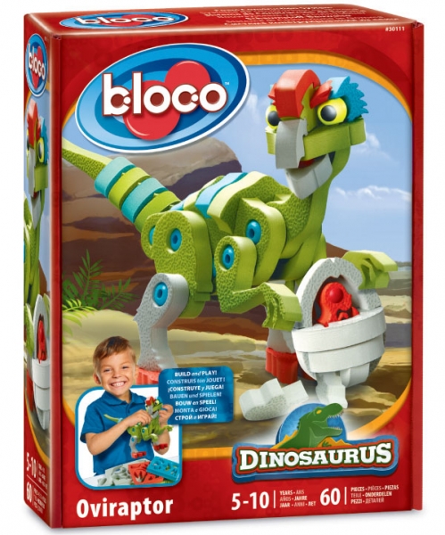 Конструктор Bloco Динозавр «Овираптор» для детей с 5 лет. 60 деталей.