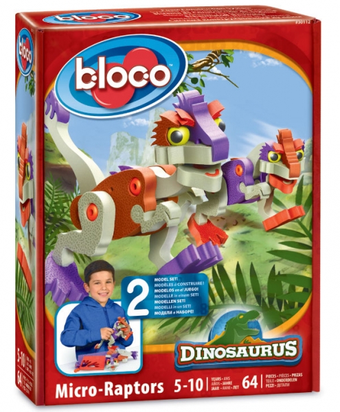 Конструктор Bloco Динозавры «Микрораптор» для детей с 5 лет. 64 деталей.