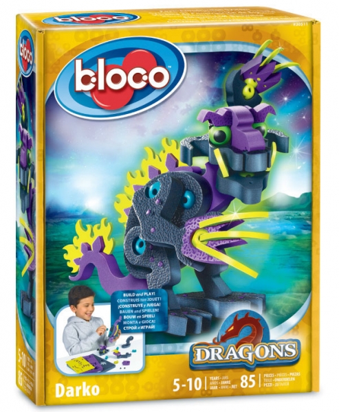 Конструктор Bloco Дракон «Дарко» для детей с 5 лет. 85 деталей.
