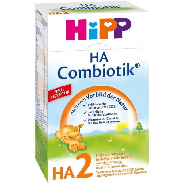Молочная смесь Hipp HA 2 Combiotic Гипоаллергенная 500 гр - для детей с 6 месяцев.