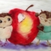 Набор TOYZY картина шерстью «Совушки с яблоком» А3 mySweeBe TZ-P026.