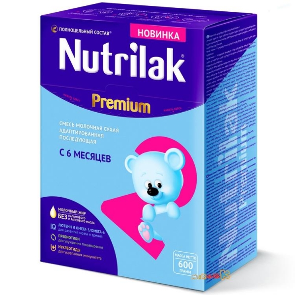 Молочная смесь Nutrilak Premium 2® 600 грамм для детей от 6 до 12 месяцев.