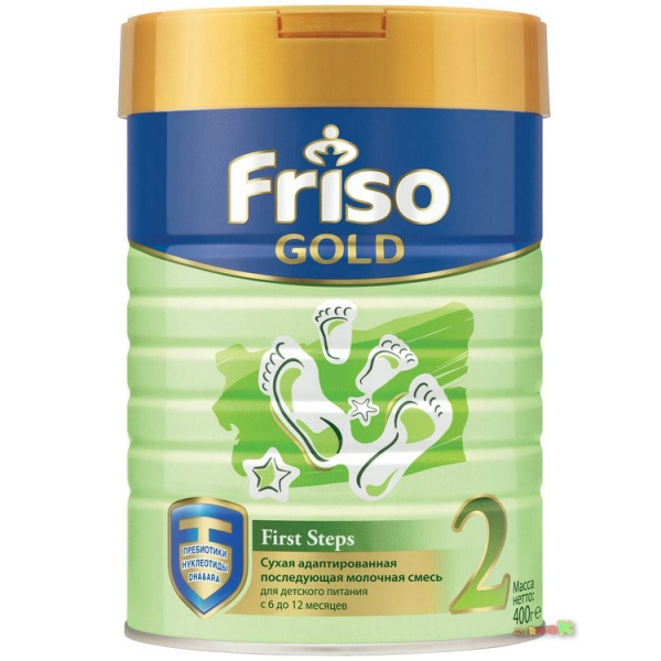 Молочная смесь Friso Gold 2® 400 гр., First Steps - для детей от 6 до 12 мес.