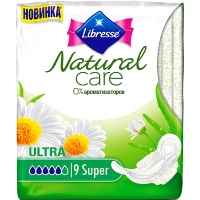 Гигиенические прокладки Libresse® Natural Care Ultra Super 9 шт.