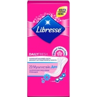 Ежедневные прокладки Libresse Dailyfresh Multistyle Deo с легким ароматом 20 шт.