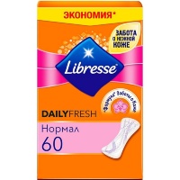 Ежедневные прокладки Libresse Dailyfresh Normal (1,3 мм) 60 шт.