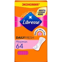 Ежедневные прокладки Libresse Dailyfresh Normal (0,8 мм) 64 шт.