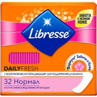 Ежедневные прокладки Libresse Dailyfresh Normal (0,8 мм) 32 шт.