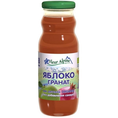Детский сок Fleur Alpine ЯБЛОКО-ГРАНАТ 200 мл. Organic для детей с 8 мес.