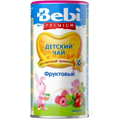Детский чай Bebi® Premium фруктовый 200 гр. для детей с 6 мес.