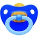 Пустышка NUK «Classic Soft» латексная ортодонтической формы для детей 0-6 месяцев - цвет синий.