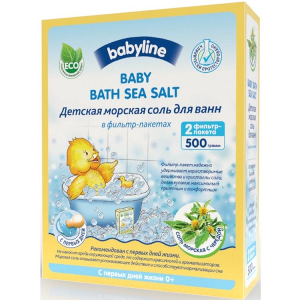 Соль для ванны Babyline с чередой 500 грамм.