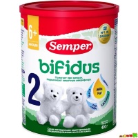 Молочная смесь Semper Bifidus 2® 400 грамм для детей с 6 месяцев.