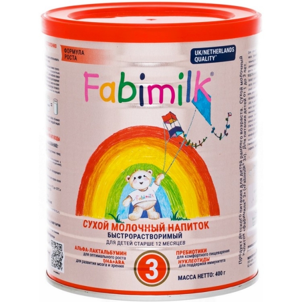 Fabimilk 3 - 400 грамм. Молочная смесь для детей с 12 мес.