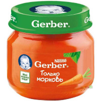 Пюре Gerber® Морковь 80 гр., для детей с 4 мес.
