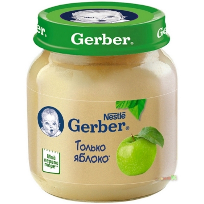 Пюре Gerber® Яблоко 130 гр., для детей с 4 мес.