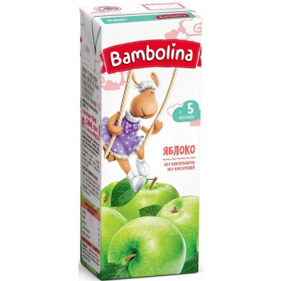 Детский яблочный сок "Bambolina" 200 мл.