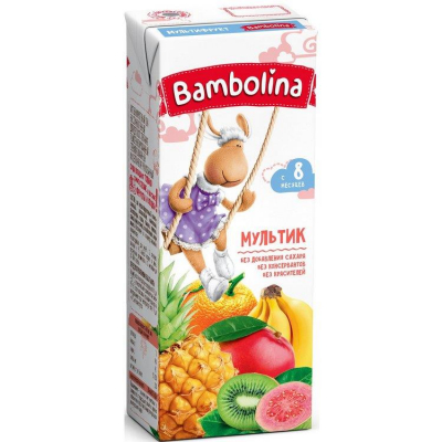 Детский сок "Bambolina" Мультифрукт 200 мл.