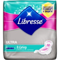 Гигиенические прокладки Libresse® Ultra Super DUO с поверхностью "сеточка" 8 шт.