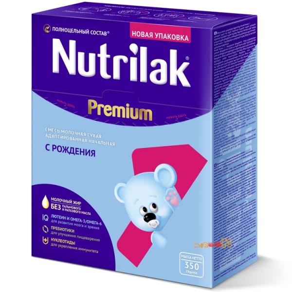 Молочная смесь Nutrilak Premium 1® - 350 гр., для детей от 0 до 6 месяцев.