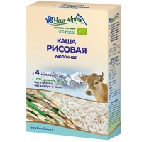 Каша молочная Fleur Alpine РИСОВАЯ 200 гр. Organic для детей с 4 мес.